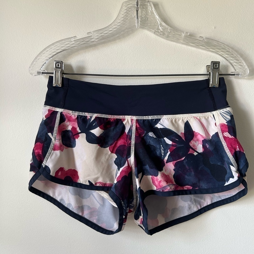 Lululemon Rare Run Speed Up Floral Shorts